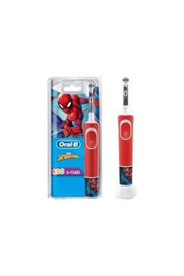 Brosse à dents électrique GENERIQUE Oral-B Vitality 100 Spiderman - Brosse à dents - rouge