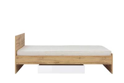 Lit De 2 Places Hucoco Jadea Lit Simple Style Scandinave Chambre D 39 Ado 204 5x95x80 5 Chevet Cadre De Lit Chene Darty