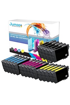 Lot de 20 cartouches noirs (18,2 Ml) et couleurs (14 Ml) compatibles pour EPSON 603 XL, 4100 4105 - -