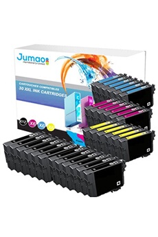 Cartouche d'encre Jumao Lot de 30 cartouches noirs (18,2 Ml) et couleurs (14 Ml) compatibles pour EPSON 603 XL, 4100 4105 - -