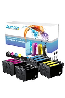 Cartouche d'encre Jumao Lot de 12 cartouches noirs (18,2 Ml) et couleurs (14 Ml) compatibles pour EPSON 603 XL, 4100 4105 - -