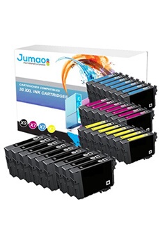 Cartouche d'encre Jumao Pack de 30 cartouches noirs (18,2 Ml) et couleurs (14 Ml) compatibles pour EPSON 603 XL, 4100 4105 - -