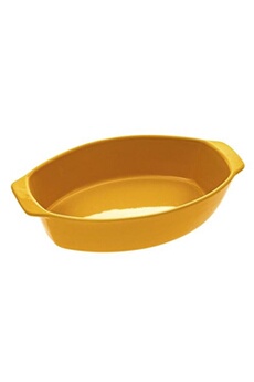 plat / moule five simply smart - plat à four oval en céramique milo 39cm jaune