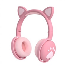 Casque sans fil LG-005 Bluetooth 5.0 prise 3.5mm - Rose