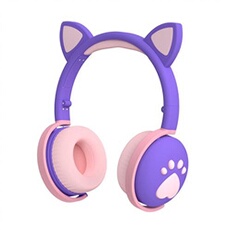 Casque sans fil LG-005 Bluetooth 5.0 prise 3.5mm - Violet Foncé