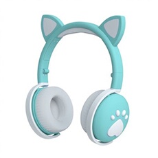 Casque sans fil LG-005 Bluetooth 5.0 prise 3.5mm - Bleu Ciel