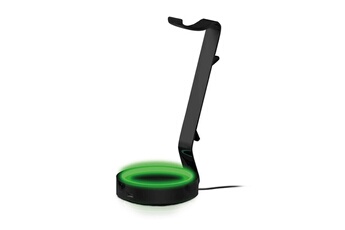 Figurine pour enfant Cable Guy Support de casque audio gamer led - noir vert - 2x port usb + câble de charge micro usb