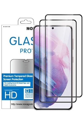Protection d'écran pour smartphone NOVAGO 2 Films de protection écran verre  trempé incurvé 3D pour Samsung Galaxy S21 5G [®]