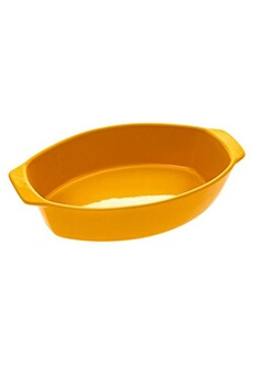 plat / moule five simply smart - plat à four ovale en céramique daom 28cm jaune