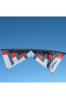 Balançoire et portique multi-activités Revolution Kites Cerf- volant 4 lignes - revolution kites - new york minute - vendu avec poignées- disponible en plusieurs couleurs red/blk