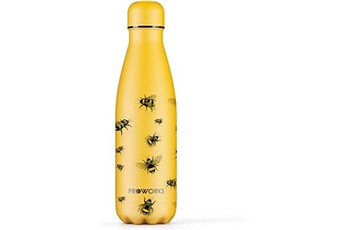 Gourde et poche à eau Proworks Bouteille d'eau isotherme inox - maintien chaud et froid - 350ml - jaune abeille