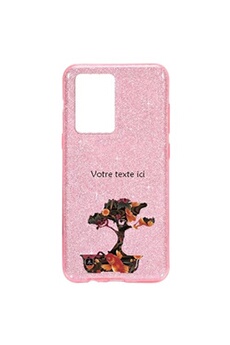 Coque et étui téléphone mobile Coque4phone Coque pour Apple Iphone 12 PRO MAX paillette rose motif bonsai japonais