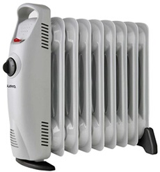 OLIA - Radiateur à huile - pose au sol - 1000 Watt - gris