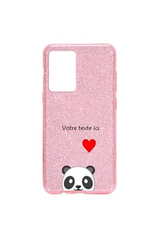 Coque et étui téléphone mobile Coque4phone Coque pour Apple Iphone 12 PRO MAX paillette rose motif panda emojii