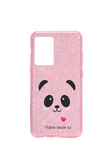 Coque et étui téléphone mobile Coque4phone Coque pour Apple Iphone 12 PRO MAX paillette rose motif panda cour