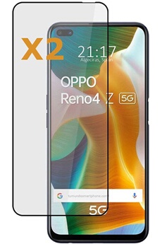 Protection d'écran pour smartphone Little Boutik Verres Trempes X2 Pour Oppo Reno 4 Z 5G