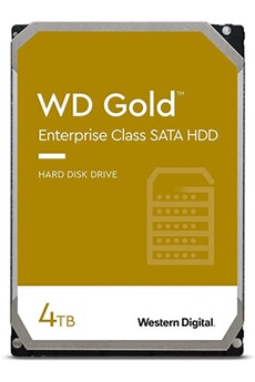 Disque dur interne Western Digital WD Gold Enterprise-Class Hard Drive WD4003FRYZ - Disque dur - 4 To - interne - 3.5" - SATA 6Gb/s - 7200 tours/min - mémoire tampon : 256 Mo