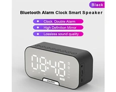 Enceinte sans fil Music Enceinte bluetooth Q5 -Avec affichage de l'heure par LED de chargement sans fil Miroir