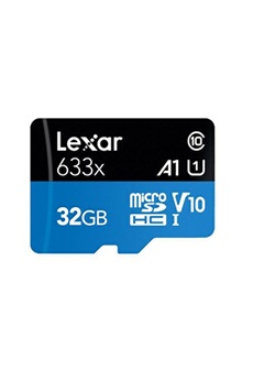 Carte mémoire SD Lexar Carte Mémoire Professional 633x 32 Go Microsdhc -Noir+Bleu