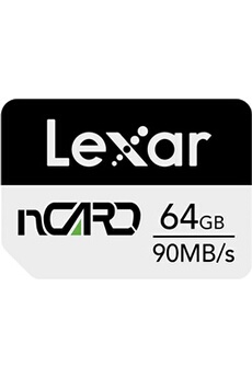 Carte mémoire SD Lexar Carte Mémoire nCARD 64 Go Carte Mémoire Nano pour Téléphones Huawei -Noir+Blanche