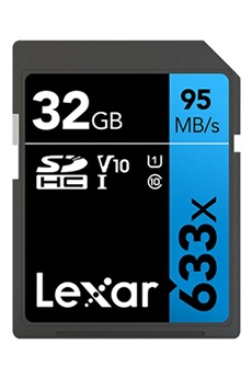Carte mémoire SD Lexar Carte Mémoire Professional 633x 32G -Noir+Bleu