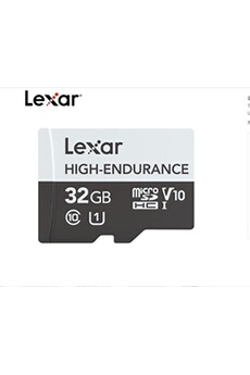 Carte mémoire SD Lexar Carte TF MicroSD 32GB C10 UHS-I -Blanche+Noir