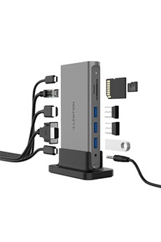 Adaptateur USB-C, 11 en 1 Compatible Mac book air/pro -Argent