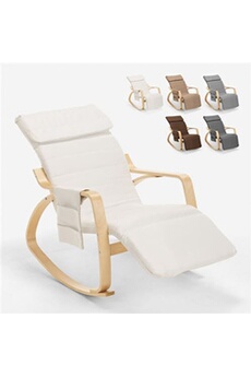 fauteuil de salon ahd amazing home design - fauteuil à bascule en bois design ergonomique nordique odense, couleur: blanc
