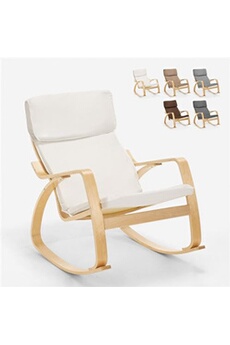 fauteuil de salon ahd amazing home design - fauteuil à bascule au design scandinave ergonomique aalborgb, couleur: blanc