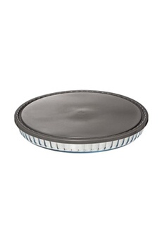 plat / moule jja plat à tarte en verre 30cm + couvercle - 151469