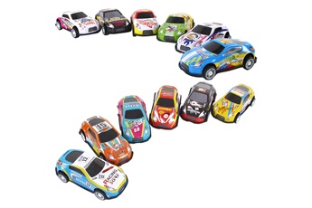 Véhicules miniatures GENERIQUE 12 racing vehicle toys metal friction power toddler toys gifts for children multicolore
