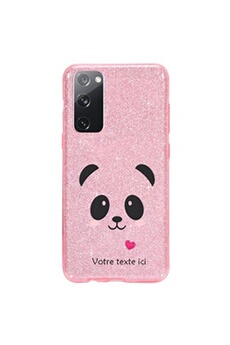 Coque et étui téléphone mobile Coque4phone Coque pour Samsung Galaxy S20 FE paillette rose motif panda cour