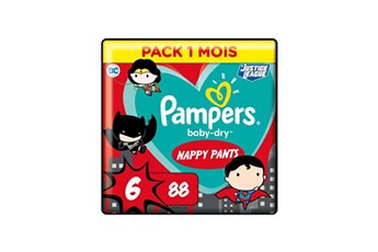 Couche bébé Pampers Pampers couches-culottes baby-dry pants taille 6 - 88 culottes - pack 1 mois
