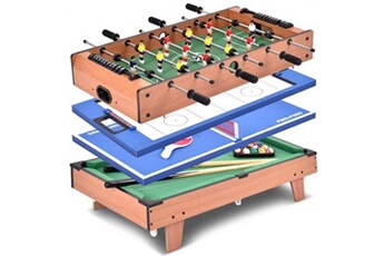 Baby foot Magnetic Land Table multi-jeux 4 en 1 : baby-foot - billard - ping-pong - hockey