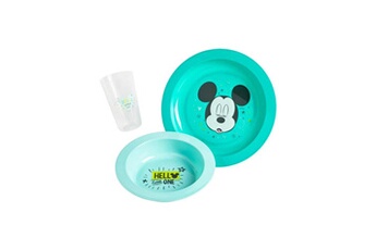 Autre accessoire repas bébé Disney Coffret repas 3 pieces mickey little one : assiette, bol et gobelet - en polypropylene