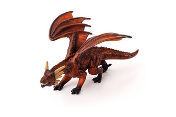 Figurines animaux SMALL FOOT Animal planet dragon de feu à mâchoire mobile