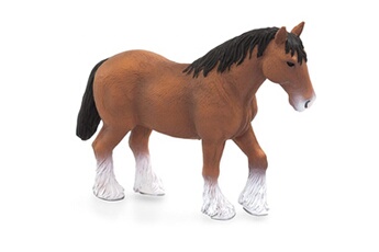 Figurines animaux SMALL FOOT Animal planet cheval clydesdale marron