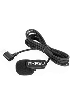 Caméra sport Akaso Microphone externe Brave 7/ Brave 8 pour caméra d'action AKASO Brave 7/ Brave 8/ Brave 6 Plus uniquement (Port type-c) Noir