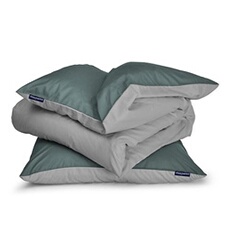 Parure de lit - Soft Wonder-Edition - 135x200 cm - Gris vert / Gris clair