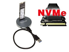 Docking station USB pour SSD M2 NGFF NVMe PCIe. Dock avec liaison USB3.2 Gen2 10GB