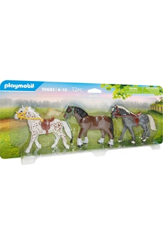 Playmobil PLAYMOBIL Playmobil 70683 - country ensemble de chevaux