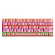 GENERIQUE - Clavier mécanique K28 - Sans fil - Bluetooth - 61 touches - Bleu et Rose