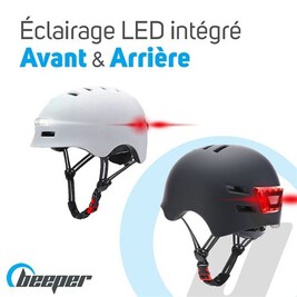 Casque H30 vision vélo, trottinette avec feu arrière LED Yeep.Me Bleu Casque H30 vision vélo, trottinette avec feu arrière LED Yeep.Me Bleu