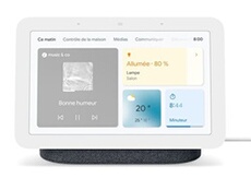 Enceinte intelligente sans fil Bluetooth et Wi-Fi Nest Hub 2è génération avec écran connecté Charbon