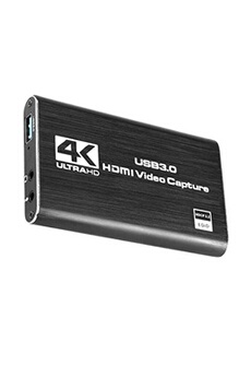 Acquisition vidéo GENERIQUE Carte de capture de jeu audio vidéo 4K HDMI vers USB 3.0 noir