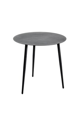 Table d'appoint Pegane Table d'appoint coloris noir en acier - H 45 x Ø 45 cm --