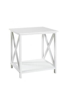 Table d'appoint Pegane Table d'appoint coloris blanc en MDF - L 40 x P 40 x H 45 cm --