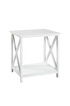 Pegane Table d'appoint coloris blanc en MDF - L 40 x P 40 x H 45 cm -- photo 1
