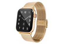 Bracelets connectés GENERIQUE Bracelet en acier inoxydable pour Apple Watch Series 6/ SE/ 5/ 4 44mm - Or rose