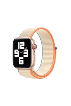 bracelets connectés generique bracelet de montre en nylon simple pour apple watch series 6/ se/ 5/ 4 40mm - jaune